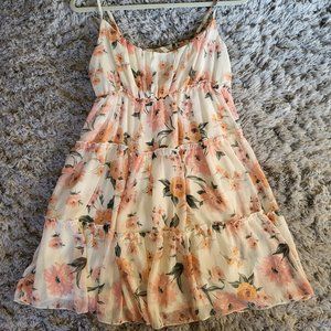 Floral Pink and White Dress - Altar'd State